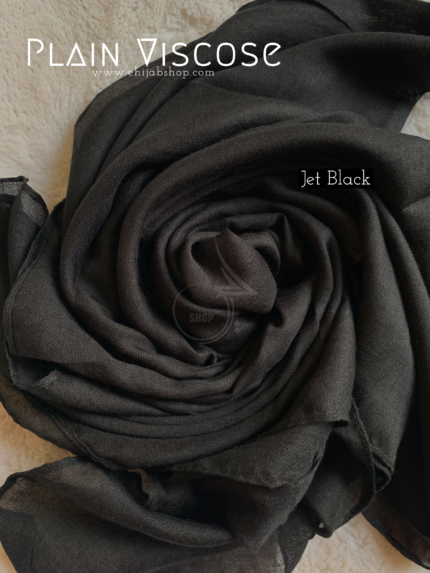 Jet Black - Plain Viscose