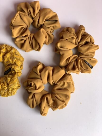 Silk Scrunchy - Mustard